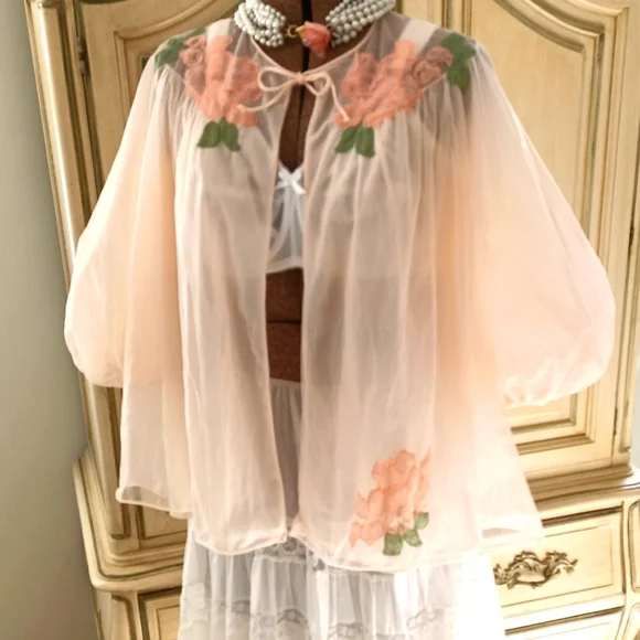 Vintage bed coat Van Raalte - Picture 8 of 16